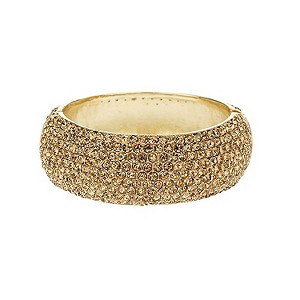 Mikey Yellow Wide Crystal Bangle