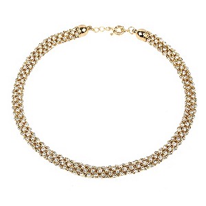 Mikey Yellow Scattered Crystal Necklace