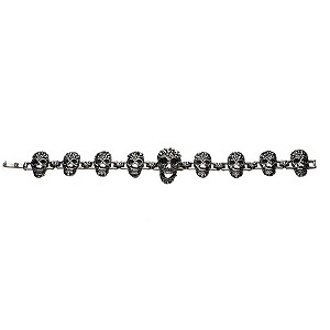 Mikey Black Crystal Skull Bracelet
