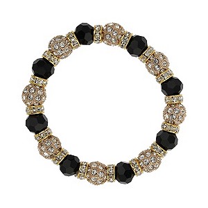 Mikey Yellow & Black Crystal Elastic Bracelet