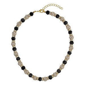 Mikey Yellow & Black Crystal Necklace
