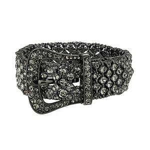 Mikey Black Crystal Buckle Bracelet