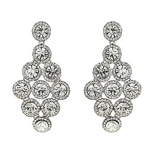 Mikey White Crystal Drop Earrings