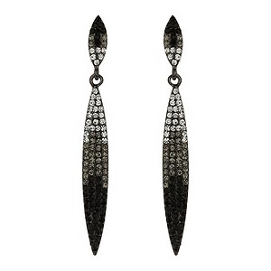 Mikey Black Graduated Crystal Earrings