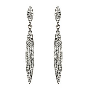 Mikey White Crystal Earrings