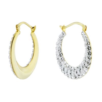 Evoke Silver & 9ct Gold With Swarovski Elements Earrings