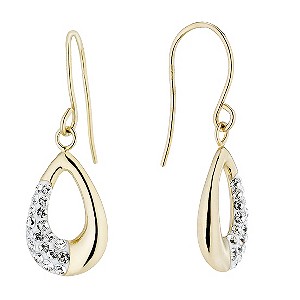 Evoke Silver & 9ct Gold With Swarovski Elements Earrings