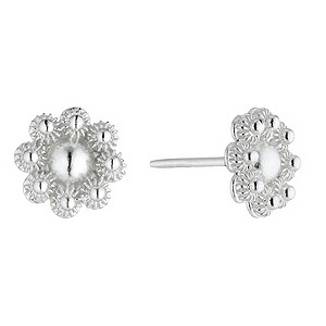 Petali Di Amore Sterling Silver Beaded Flower Earrings