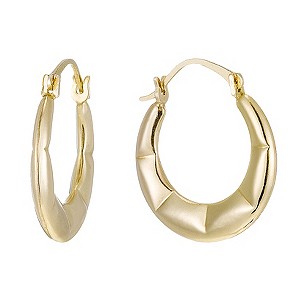 Together Bonded Silver & 9ct Gold Creole Earrings