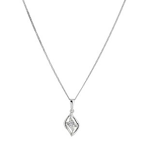 Sterling Silver Cubic Zirconia Fancy PendantSterling Silver Cubic Zirconia Fancy Pendant