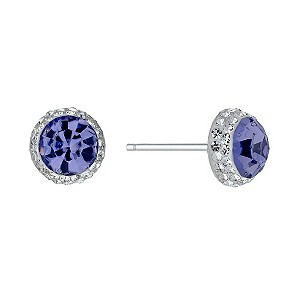 Silver Crystal Stud Earrings