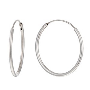 Silver 22mm Sleeper Hoop Earrings