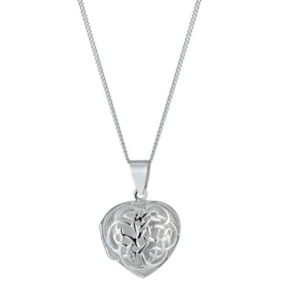 Silver Celtic Filigree Heart Locket