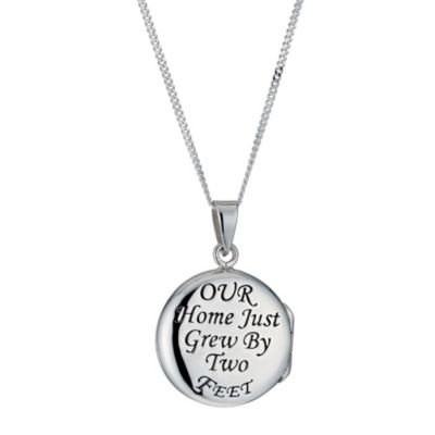 Silver Footprint Locket