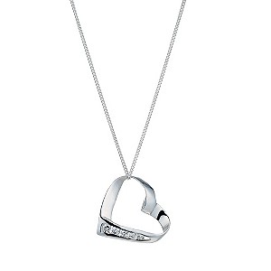 Viva Silver Cubic Zirconia Heart Pendant