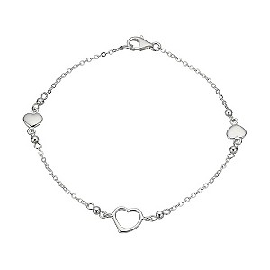 Sterling Silver Triple Heart Bracelet