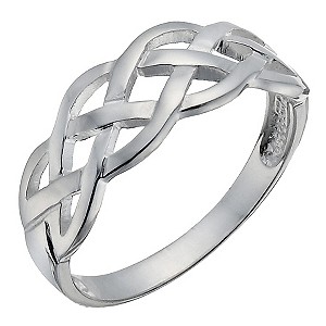 Sterling Silver Celtic Style Ring - Size N
