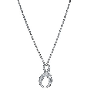 Sterling Silver & Cubic Zirconia Figure Of Eight Pendant