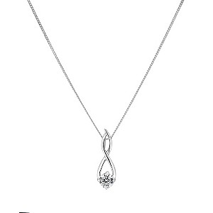 Sterling Silver & Cubic Zirconia Figure Of Eight Pendant