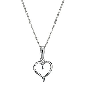 Sterling Silver Heart Pendant Necklace