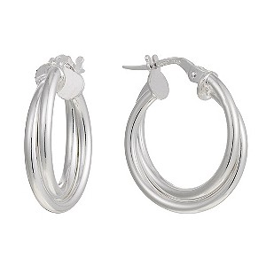 Silver Double Hoop Creoles