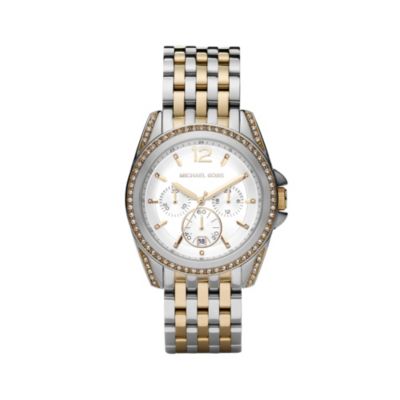 Michael Kors ladies' stone set two colour bracelet watch Ernest Jones