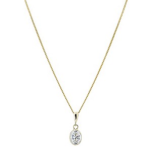 Lumiere 18ct Gold-Plated & Silver Swarovski Elements Pendant