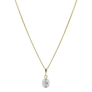 Lumiere 18ct Gold-Plated & Silver Swarovski Elements Pendant