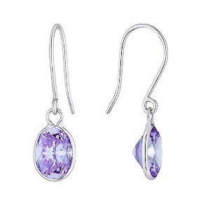 Lumiere Silver With Lavender Swarovski Elements Earrings
