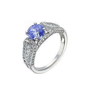 Lumiere Silver Blue & White With Swarovski Elements Ring