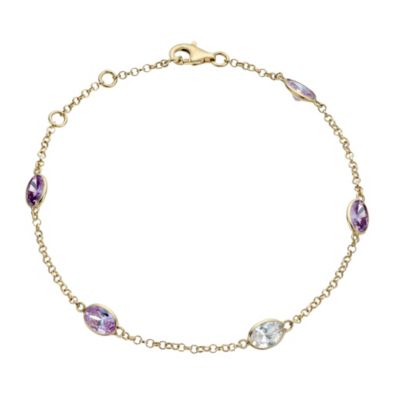 Lumiere 18ct Gold-Plated WithSwarovski Elements Bracelet