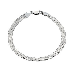 Silver Two Strand Herringbone Bracelet
