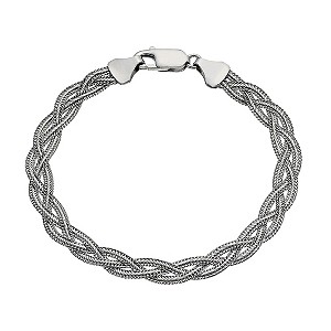 Silver Fancy Herringbone Bracelet