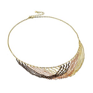 Oxi Colour Silver & Gold-Plated Three Tone Necklace