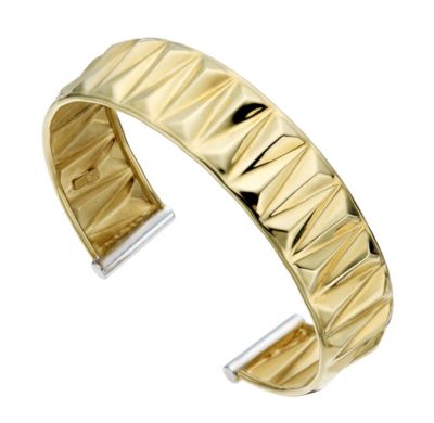 Bonded Silver & 9ct Gold Fancy Cuff