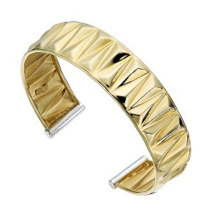 Bonded Silver & 9ct Gold Fancy Cuff