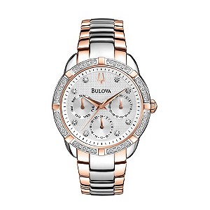 Bulova Ladies' Multi Function Diamond Dial Bracelet Watch