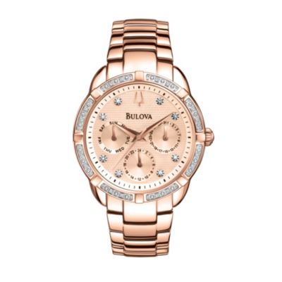 Bulova Ladies' Multi Function Diamond Dial Bracelet Watch