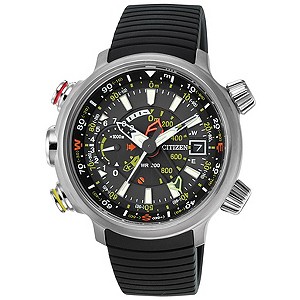 Citizen Men's Black Rubber Strap Watch