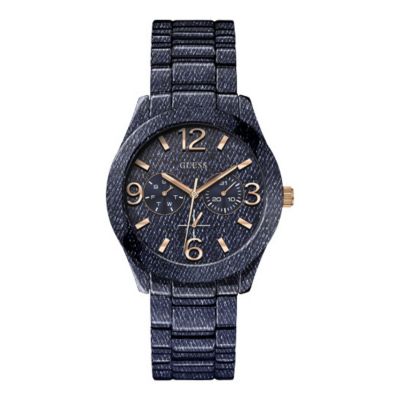 Guess Ladies' Blue Denim Style Bracelet Watch