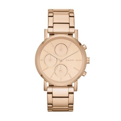 DKNY Ladies' Rose Gold-Plated Bracelet Watch