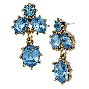 Betsey Johnson Blue Cluster Stud Earrings