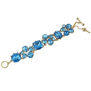 Betsey Johnson Gold-Plated Blue Antique Bracelet