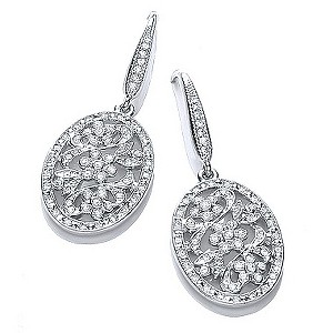 Buckley Vintage Oval Drop Earrings