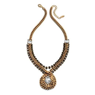 Fiorelli Gold-Plated Crystal Set Statement Necklace