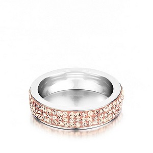 Shimla Rose Gold Tone Crystal Set Ring Size NShimla Rose Gold Tone Crystal Set Ring Size N