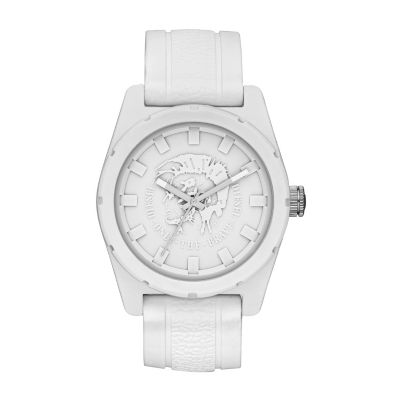 Diesel Men's White Silicone Strap Watch