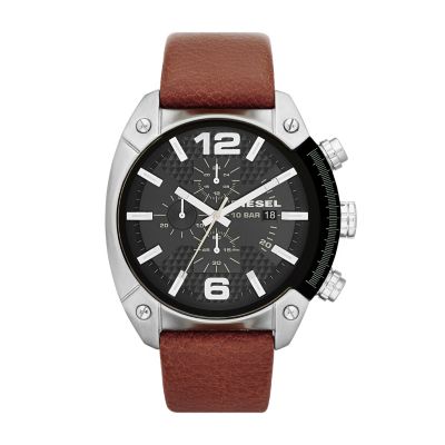 Diesel Men's Brown Leather Strap Watch
