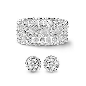 Crystal Earrings & Bracelet SetCrystal Earrings & Bracelet Set