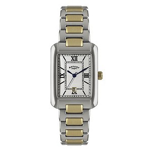 Rotary Men's Rectangle Two Colour Bracelet Watch